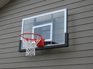 how to install basketball hoop on brick wall